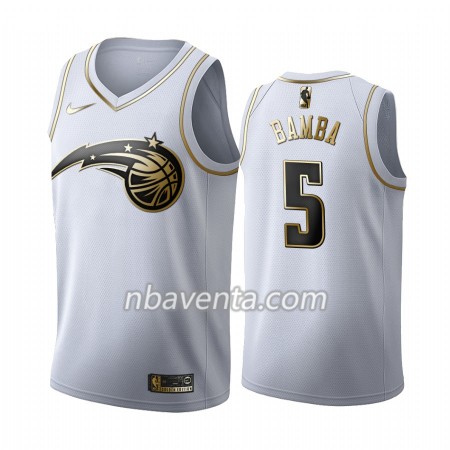 Camiseta Hombre Orlando Magic Mohamed Bamba 5 2019-20 Nike Blanco Golden Edition Swingman